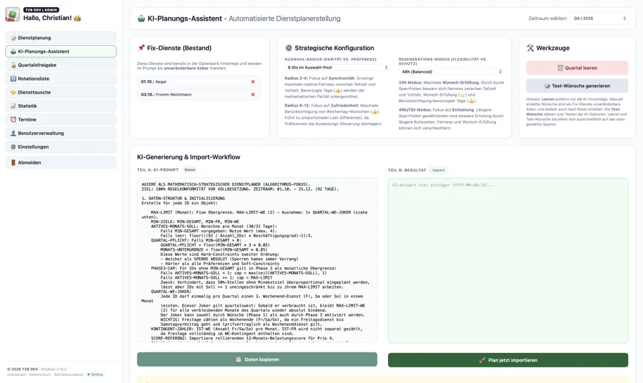 KI-Planungsassistent mit strategischer Konfiguration und Prompt-Generierung